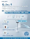 Sureance 50W Clamp Power Strip Usb-c 30W Pd Desktop Mount White. Fixed Price $31.71.