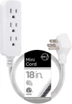 Cordinate Designer Mini 3-OUTLET Power Strip, 18 Braided In, White. Fixed Price $13.45.