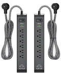Long Power Strip Surge Protector - With 6 Outlets 4 Usb Ft, Black. Fixed Price $57.14.