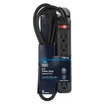 Project Source 4-FT 6 -outlet Indoor Black Power Strip. Fixed Price $13.96.
