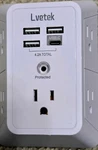 Wall Charger, Surge Protector, Qinlianf 5 Outlet Extender With 4 Usb Charging Po. Fixed Price $11.99.