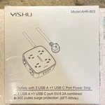 Yishu 6' Surge Protector Power Strip 8 Outlets 4 Usb Ports 3 Side Extender. Fixed Price $12.99.