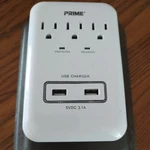 Prime 3 Outlet 900 Joules White Surge Protector PB802112 Usb Charger Wall Tap. Fixed Price $15.00.