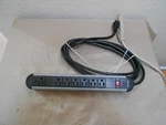 Fellowes 7 X 3 Prong Power Strip Tap, 12 Feet Cord, 15A Breaker, & On/off Switch. Fixed Price $15.99.