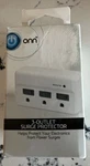 Onn 3-OUTLET Surge Protector-new. Fixed Price $10.00.