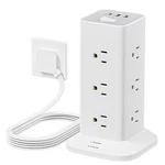 Power Strip Tower With Surge Protector, Tessan Flat Plug Extension Cord 10 Ft.... Fixed Price $39.10.