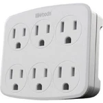 (12)-WOODS White 15A Electrical 6-OUTLET Tap 41196. Fixed Price $80.89.