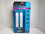 Ce Tech (2-PACK) 4-OUTLET Usb Power Strip Surge Protector With Ft. Cord, White. Fixed Price $24.99.