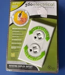 Electrical Rotating Duplex Outlet Receptacle New White 36010-W. Fixed Price $18.99.