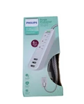 Philips 3-OUTLET Grounded Braided Extension Cord With Usb Ports White. Fixed Price $13.99.
