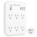 Usb Wall Extender With On Off Switch, Surge Protector OUTLET,6 Ac Mult.... Fixed Price $26.08.
