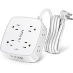 Surge Protector Power Strip 8 Outlets 4 Usb Ports 6 Ft Cord 3 Side Design. Fixed Price $19.98.