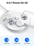 1-4X Flat Plug Extension Cord 3 Outlet 2 Usb Type Extender Power Strip Lot. Fixed Price $23.99.