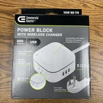 New Commercial Electric 2-OUTLET 3 Usb-a Surge Protector Wireless Charger. Fixed Price $15.99.