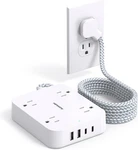 10 Ft Extension Cord, Hanycony Ultra Thin Flat Power Strip With 4 Outlets Usb. Fixed Price $26.10.