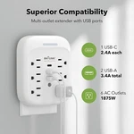 Bn-link 6 Outlet Extender Multi Plug With 3 Usb Charger Wall Adapter Tap. Fixed Price $14.99.