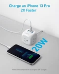 Anker 20W Usb C Power Strip, 321 A9135 (rounded Plug) - White. Fixed Price $26.86.