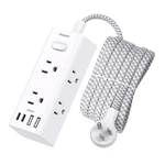 Power Strip Surge Protector - One Beat Extension Cord 10FT, White. Fixed Price $31.70.