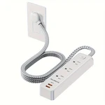 Flat Plug Power Strip Surge Protector, 5FT Ultra Thin Extension Cord,nine Socket. Fixed Price $10.08.