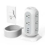 Tessan Tower Power Strip Flat Plug With Outlets 3 Usb (1 15 Feet, White. Fixed Price $70.91.