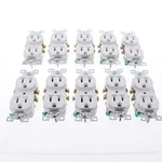 10 Eaton White Commercial Grade Outlet Receptacles Nema 5-15R 15A 125V CR15W. Fixed Price $27.54.