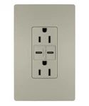 15A Wall Power Outlet, Usb Charger, Legrand Pass Seymour Radiant, Nickel. Fixed Price $47.21.
