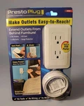 Presto Plug Wall Outlet Extender 4 Ft Cord Peel & Stick 2 Ac Usb - New!. Fixed Price $16.00.