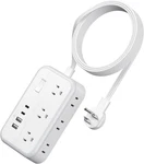 Surge Protector Power Strip With 6 Outlets 4 Usb Port, 5 Ft Flat Plug Extension. Fixed Price $103.99.