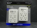 Commercial Electric Ce 10 In Surge Wall Tap 2USB-A 2USB-C (2-PACK) White. Fixed Price $15.99.