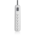 Belkin 6-OUTLET Essential Surge Protector With 4' Power Cord, Black. Fixed Price $15.99.