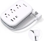 Flat Plug Power Strip, Outlets With Usb PORTS(2 C), Ultra 3.2FT Wra. Fixed Price $17.95.