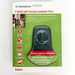 Westinghouse 3-OUTLET Photocell Timer Outdoor All Weather. Fixed Price $10.95.