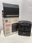 Monster Power - 3 Outlets, Plus 2 Usb Charging Ports, 540 Joules, Fireproof. Fixed Price $12.95.