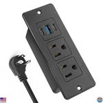 Recessed Power Strip - 20W Fast Charging, Ac Outlets, 3 Usb Ports, 6FT Cord. Fixed Price $39.99.