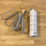 Addtam Power Strip Surge Protector 12 Ac Outlets + 3 Usb Ports, 10 Ft Braided. Fixed Price $17.99.
