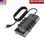 Surge Protector Power Strip 12 Outlets 4320J Heavy Duty Extension Cord Home New. Fixed Price $61.99.