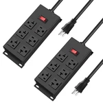Junnuj 20 Amp Power Strip Heavy Duty Pack, Garage 6 Outlets Metal 12 Gauge .... Fixed Price $93.87.