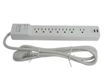 Lot Of Insignia- 7 OUTLET/2 Usb 1200 Joules Surge Protector White. Fixed Price $39.99.