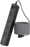 One Beat Extension Cord,power Strip Surge Protector 8 10FT(3A), Black. Fixed Price $16.99.