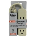 Uninex Strip Grounded Power, Extension Cord, 3OUTLET-1FT-13A/125V/1625W. Fixed Price $17.99.