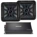 Kicker 44L7S122 Subwoofers With 43CXA18001 1800W Car Audio Amplifier. Fixed Price $824.95.