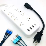 Heavy Duty 3000-JOULE 10-OUTLET 4-USB Fire Safe Surge Protector With. Fixed Price $25.99.