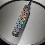 Kensington Smartsockets 6-OUTLET,6-FOOT Cord, &670 Joules Basic Surge Proctetor. Fixed Price $33.00.