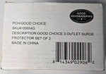 Good Housekeeping 3 Outlet Surge Protector With Status Lights Set Of 2. Fixed Price $9.60.