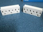 Leviton 697-W, Tripe Outlet Grounding Adapter, 15A-125V, White, Lot Of 2, Fs. Fixed Price $10.00.