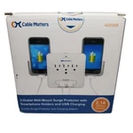 Cable Matters 3-OUTLET Wall Mount Surge Protector Usb Charging & Phone Holders. Fixed Price $6.95.