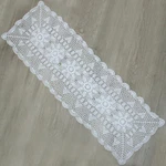 Kilofly Handmade Crochet Lace Rectangular Table Runner 15 X 36 Inch, White. Fixed Price $23.72.