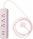 Globe Electric 78257 Designer 3-OUTLET Usb Surge Protector Power Strip Rose. Fixed Price $19.95.