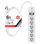 Surge Protector Power Strip Outlet 6FT Cord 800 Joules 67051 White. Fixed Price $14.99.