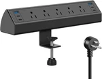 Desk Clamp Power Strip Usb-c 40W 5 Outlets Pd Ports Surge Protector Black New. Fixed Price $33.60.